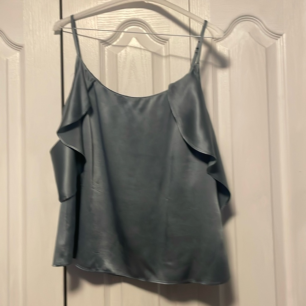 Reformation Blue Silk Ola Blouse